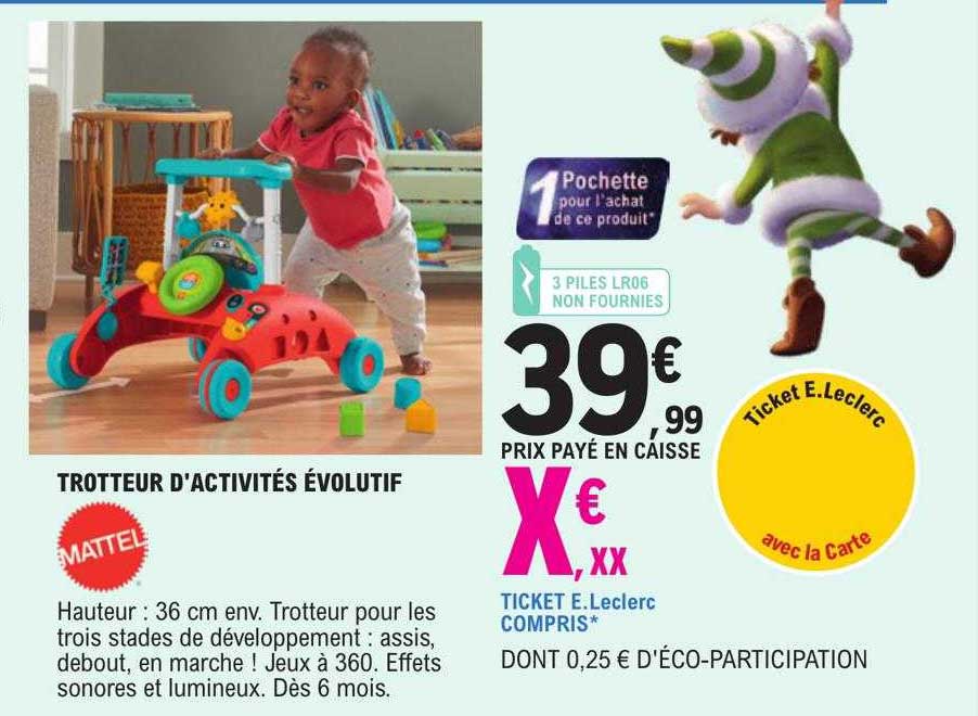 trotteur d'activités évolutif mattel