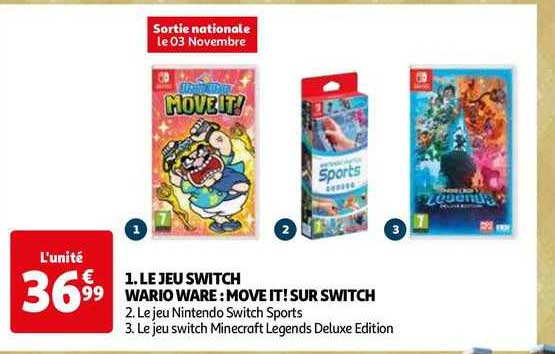 1.le jeu swith wario ware: move it! sur switch