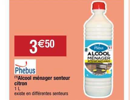 alcool ménager senteur citron phebus