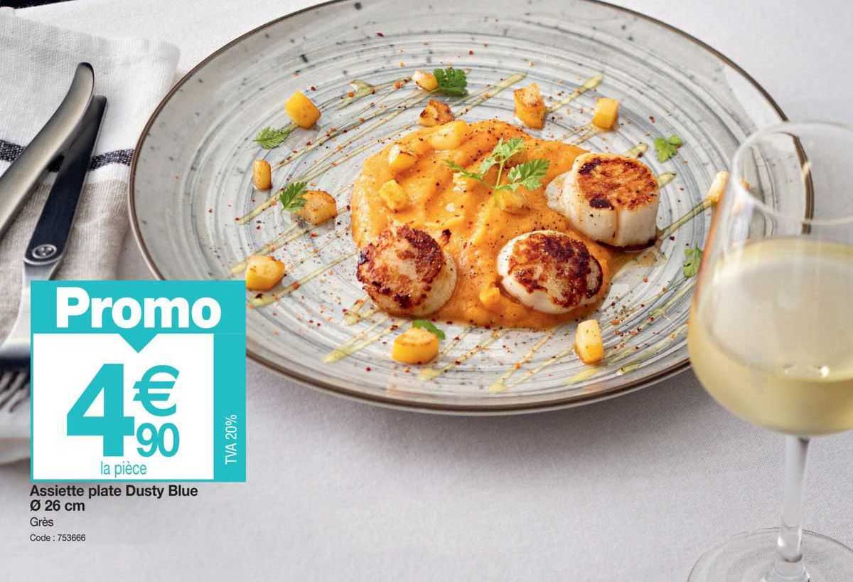 assiette plate dusty blue ø 26 cm