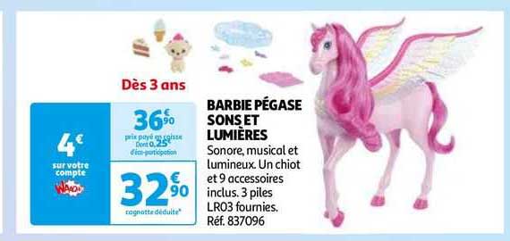 barbie pégase sons et lumières