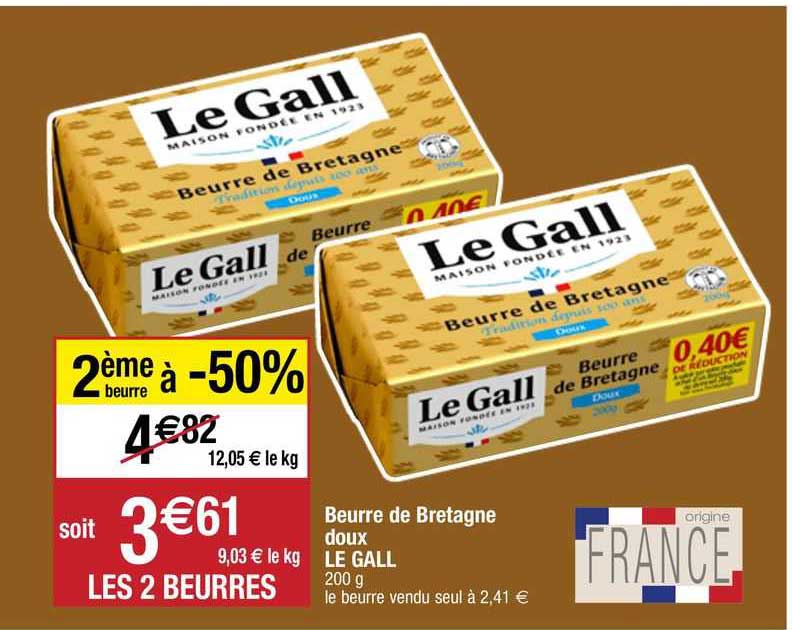 beurre de bretagne doux le gall