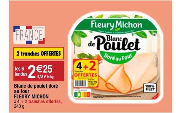 blanc de poulet doré au four fleury michon