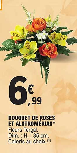 Bouquet De Roses Et Alstromérias