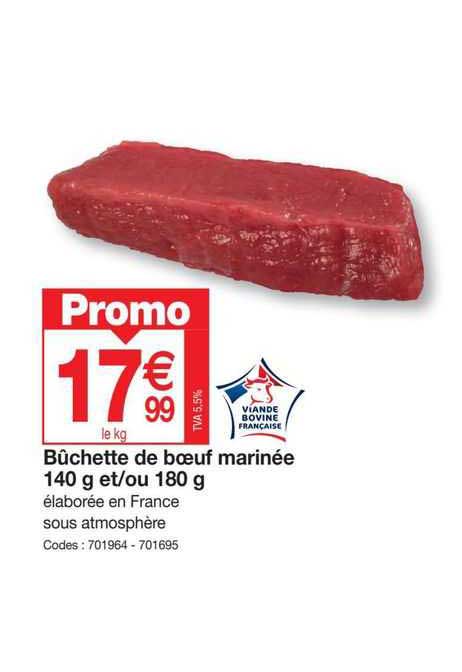 bûchette de boeuf marinée 140 g et/ou 180 g