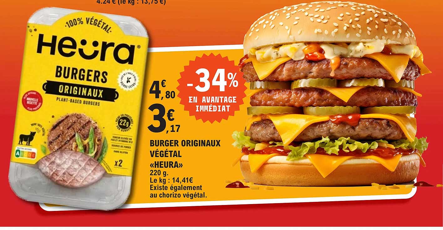 burger originaux végétal "heura"