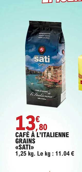 café à l'italienne grains «sati»