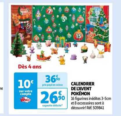 calendrier de l'avent pokémon