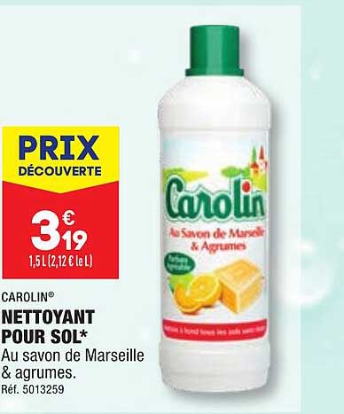 Carolin Nettoyant Pour Sol