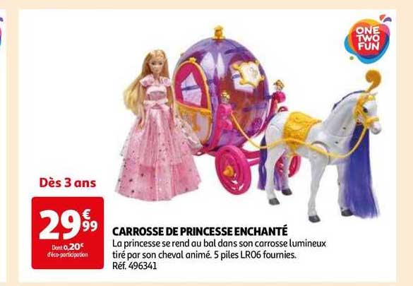 carrosse de princesse enchanté one two fun