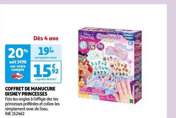 coffret de manucure disney princesses