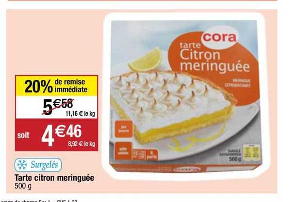 Cora Tarte Citron Meringuée