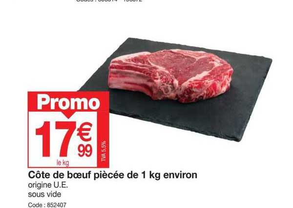côte de boeuf piécée de 1 kg environ