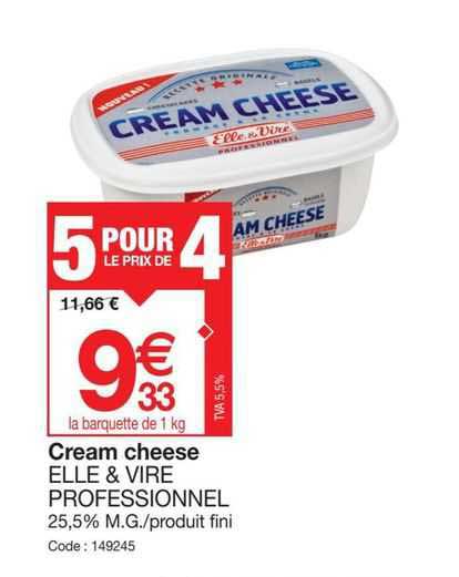 cream cheese elle & vire professionnel