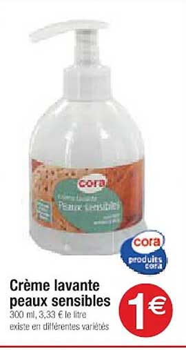 crème lavante peaux sensibles