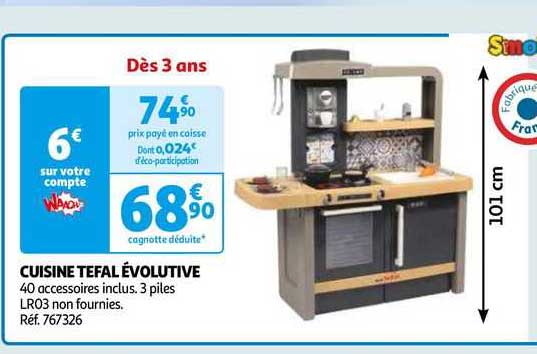 cuisine tefal évolutive smoby