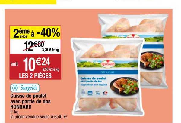 Cuisse De Poulet Avec Partie De Dos Ronsard