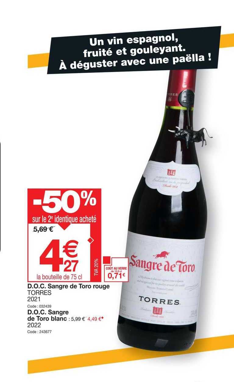 d.o.c. sangre de toro rouge torres 2021, d.o.c. sangre de toro blanc 2022