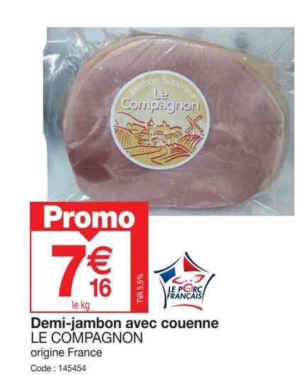 demi-jambon avec couenne le compagnon