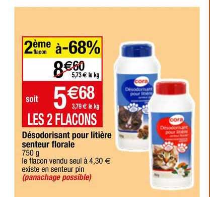 désodorisant pour litière senteur florale