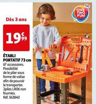 établi portatif 73 cm one two fun