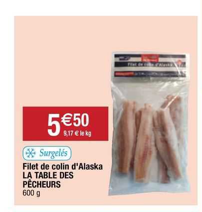 filet de colin d'alaska la table des pêcheurs