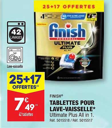 finish tablettes pour lave-vaisselle