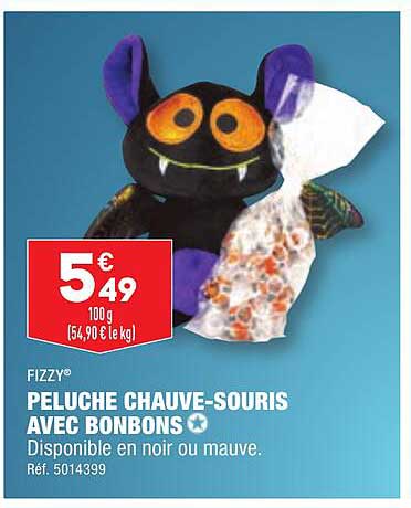fizzy peluche chauve-souris avec bonbons