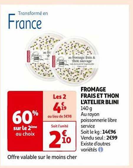 fromage frais et thon l'atelier blini