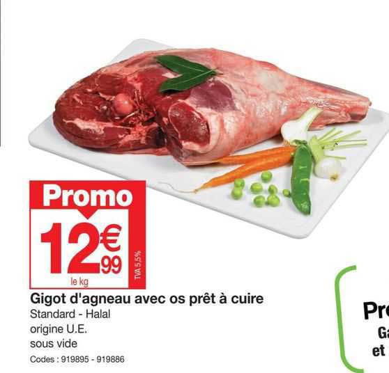 gigot d'agneau avec os prêt à cuire