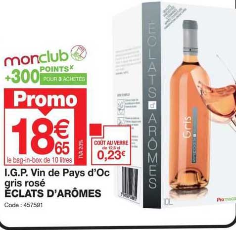 i.g.p. vin de pays d'oc gris rosé éclats d'arômes