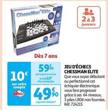 jeu d'échecs chessman elite