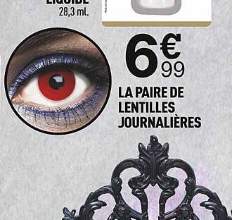 la paire de lentilles journalières