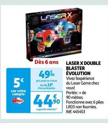 laser x double blaster évolution