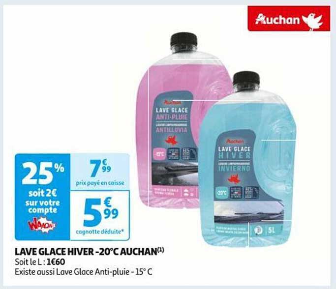 lave glace hiver-20°c auchan
