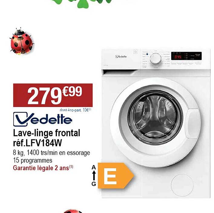 Lave-linge Frontal Vedette