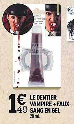 le dentier vampire + faux sang en gel