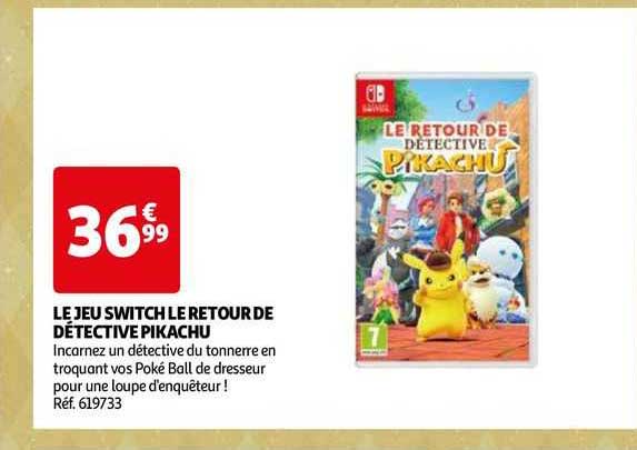 le jeu switch le retour de détective pikachu