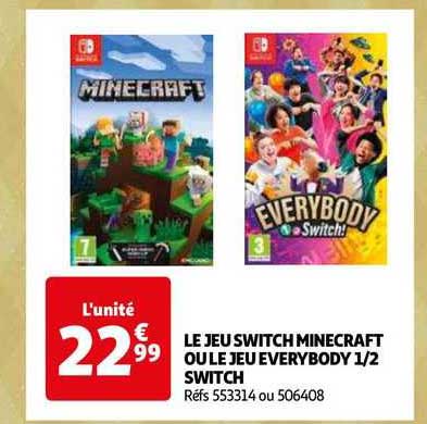 le jeu switch minecraft ou le jeu everybody 1/2 switch