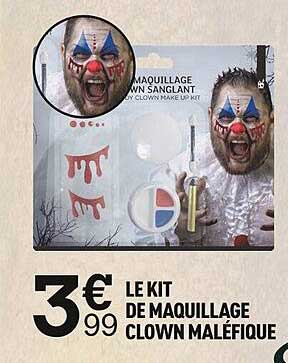 le kit de maquillage clown maléfique