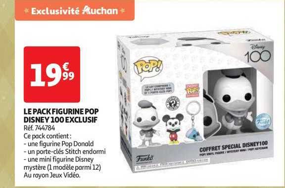 le pack figurine pop disney 100 exclusif