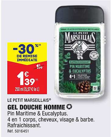Le Petit Marseillas Gel Douches Homme