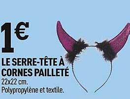 le serre-tête à cornes pailleté