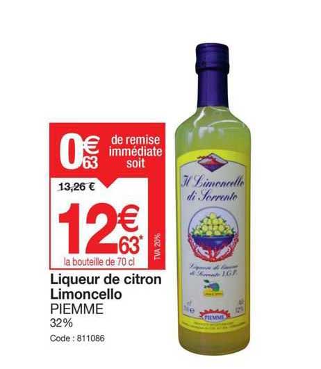 Liqueur De Citron Limoncello Piemme