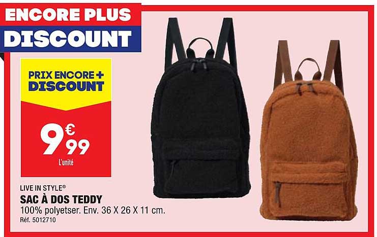 live in style sac à dos teddy