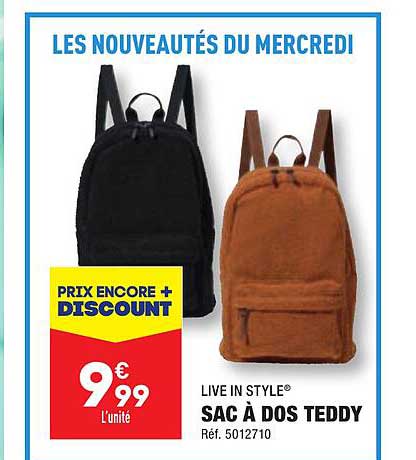 live in style sac à dos teddy