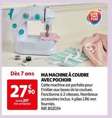 ma machine à coudre avec pochoir one two fun
