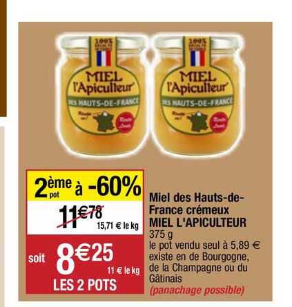 miel des hauts-de-france crémeux miel l'apiculteur