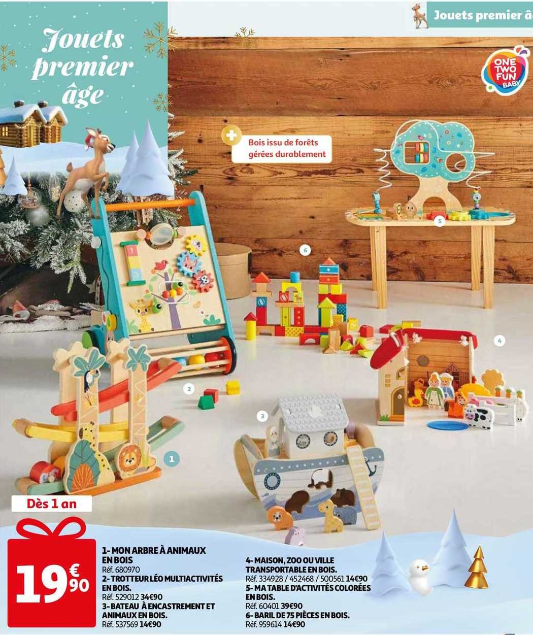 mon arbre à animaux en bois, trotteur léo multiactivités en bois, bateau à encastrement et animaux en bois, maison, zoo ou ville transportable en bois, ma table d'activités colorées en bois