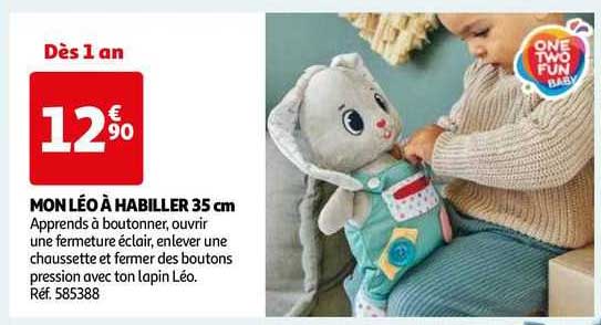 mon léo à habiller 35 cm one two fun baby